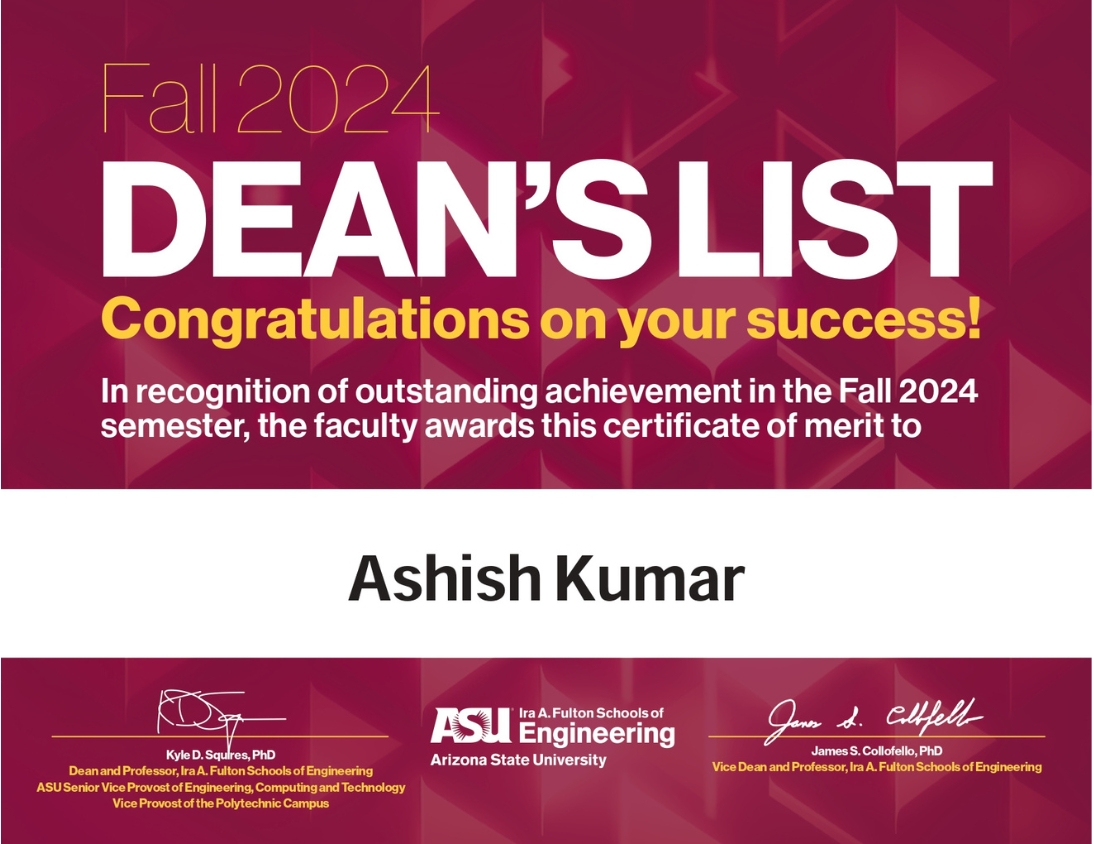 Dean’s List — Fall 2024
